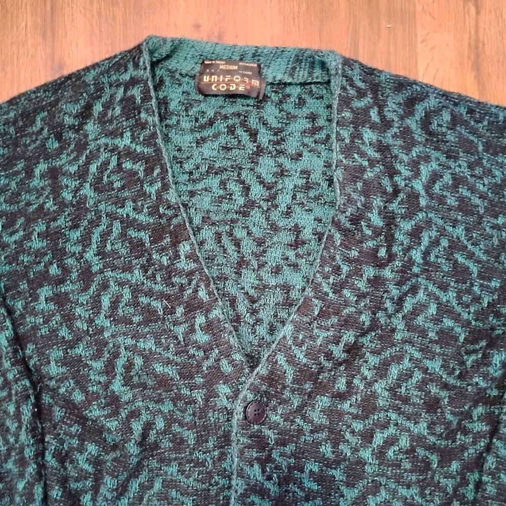 Vintage Uniform Code Merled Cardigan Sweater Granny Grandma Core